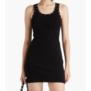 RE/DONE Eyelet-embellished stretch cotton jersey mini dress